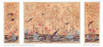 Dollhouse Miniature Wallpaper: Chinoiserie Panels